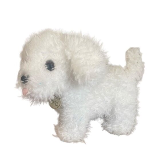 Aurora Bichon Frise Dog Plush White Puppy 9" Stuffed Animal Toy Miyoni Realistic - Picture 1 of 7